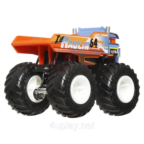 Подарочный набор 2 монстр-трака Хот Вилс Оригинал Hot Wheels Monster Trucks Lil' Haulin Vs Totaled | Зображення 3