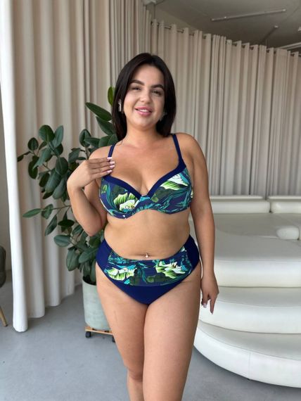 Роздільний купальник PLUS SIZE з високими плавками та сформованими чашками у бюсті | Зображення 1