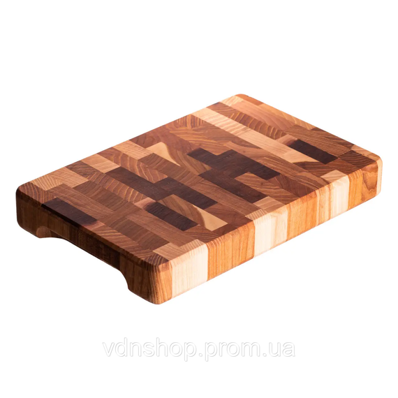 Обробна дошка з дуба 30*45 см Доміно, дерев’яна кухонна дошка для нарізання та сервірування страв C53W300450D | Зображення 1