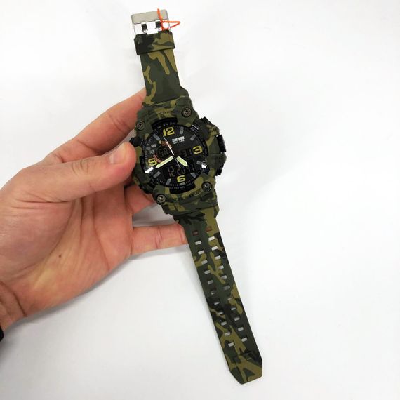 Часы наручные мужские SKMEI 1520CMGN CAMO GREEN, часы военные мужские, для военнослужащих. Цвет: камуфляж | Зображення 5