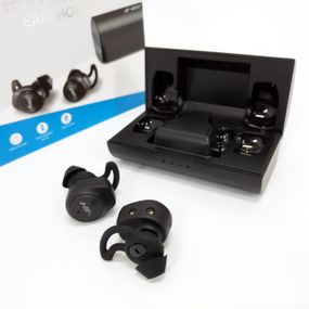 Навушники Bluetooth NIA NB710 з кейсом чорні бездротові, Навушники для тренувань сенсорні бездротові