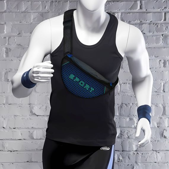Сумка-бананка мужская/женская Sport 32×16 см с расширителем поясная сумка или сумка через плечо (02873) | Зображення 1