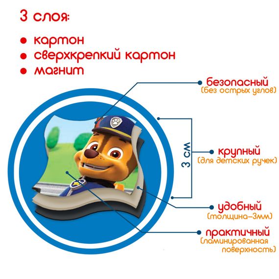Дитячий набір магнітів Щенячий патруль "Вперед до пригод" ML4034-34 35 шт | Зображення 3