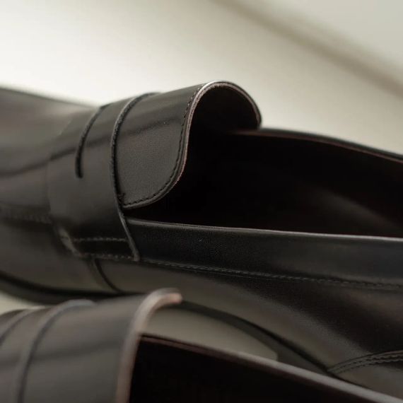 Шкіряні туфлі лофери, коричневі 41 розмір | Зображення 1