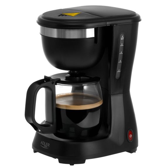 Кофеварка капельная Adler AD 4381 для молотого кофе 0.6 л 600 Вт черная