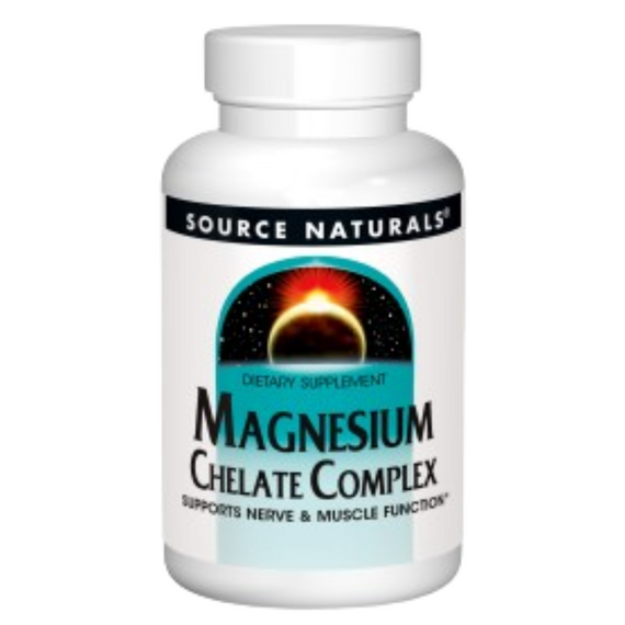 Магній хелат, Magnesium Chelate, Source Naturals, 100 мг, 100 таблеток