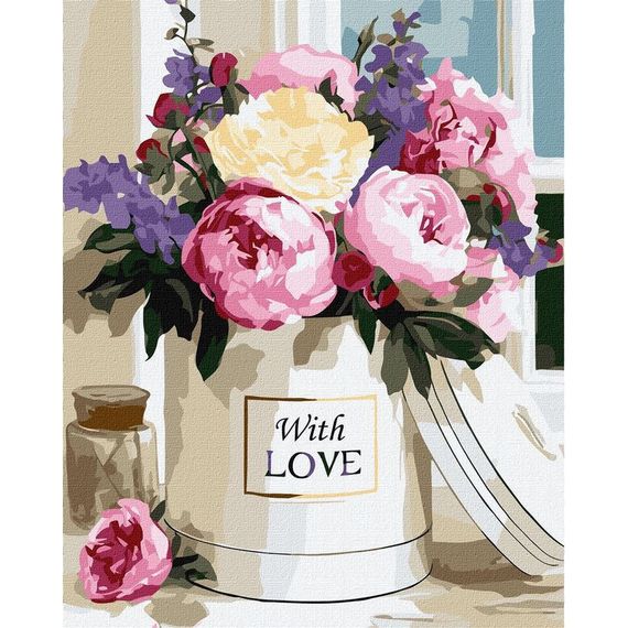 Картина за номерами "Теплі квіткові відтінки" ©art_selena_ua KHO3340, 40х50 см