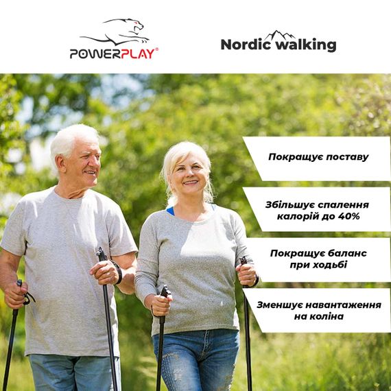 Палиці для скандинавської ходьби PowerPlay 9104 Lykke 80-135 см (пара) | Зображення 9