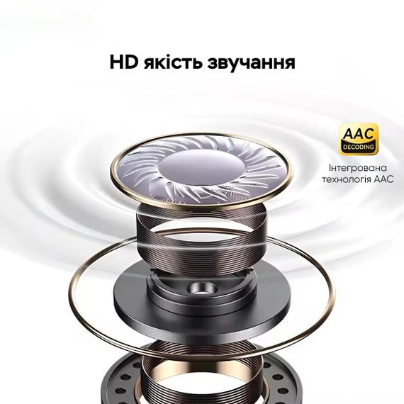 Бездротові навушники Usams US-TD22 TWS Earbuds - TD Series BT5.3 white | Зображення 1