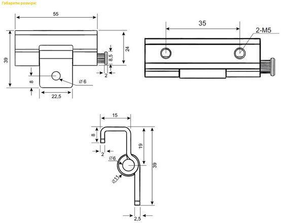 Завіса потайна з отворами ЗПо-550-35 Ny95505528 | Зображення 3