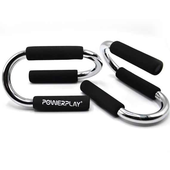 Упори для віджимань PowerPlay 4318 Push-Up Bars Stell металеві (S-подібні) | Зображення 1