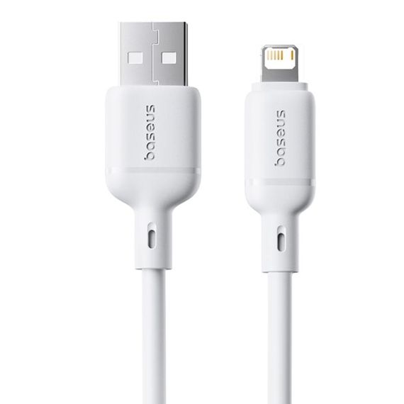Дата кабель Baseus Silky Series OS Fast Charging USB to Lightning 2.4A (2m) (P1037770) Moon White