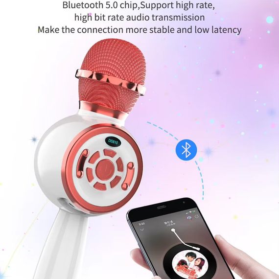 Караоке Микрофон-колонка DS810 Pink | Зображення 2