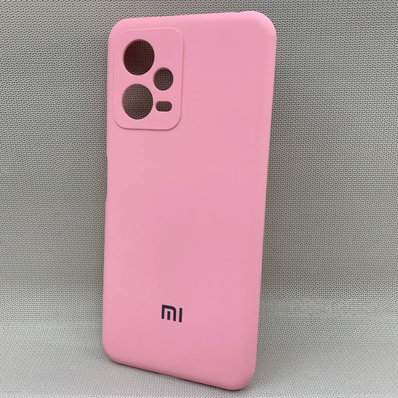 Чохол з логотипом для Poco X5 5G | Протиударний | Soft Touch | Рожевий