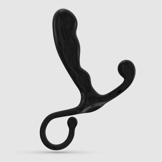 Массажёр простаты с рельефом Crushious P-BABA, чёрный, 15 х 3 см Sex Aura | Зображення 1