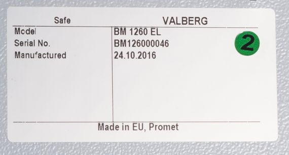 Шкаф огнестойкий VALBERG BM-1260 EL | Зображення 5