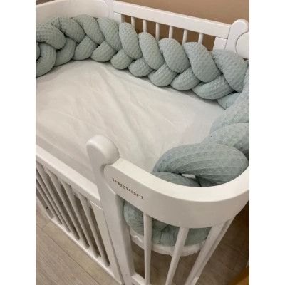 Кроватка Ingvart трансформер Nika 60 Slim с опускной боковинкой (60х94, 60х120) белая (87290010) | Зображення 3