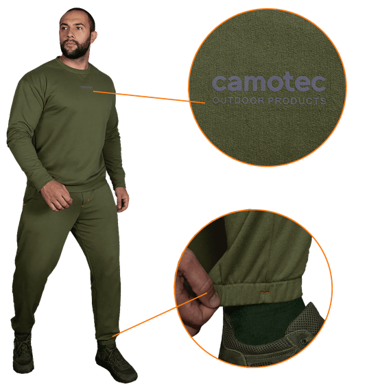 Спортивний костюм Basic Cotton Олива (7382), S | Зображення 2