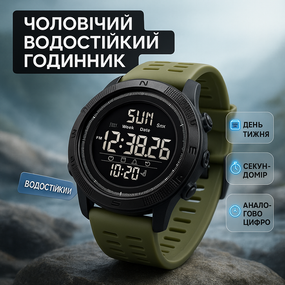 Годинник спортивний багатофункціональний SKMEI 2070AG, Військовий годинник з батарейкою NE-91