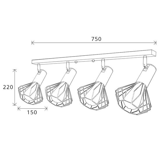 Світильник лофт MSK Electric Diadem настінно-стельовий NL 22151-4 | Зображення 7