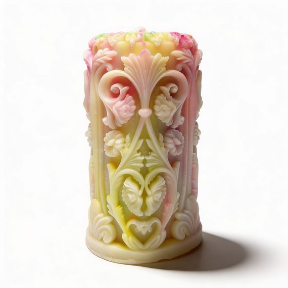 Свеча низкотемпературная люминесцентная рельефная GlowKink VIP-концентрация, разноцветная, 233 г Sex Aura | Зображення 3