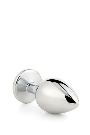 Dt21787 анальна пробка з каменем GLEAMING LOVE SILVER PLUG LARGE sexstyle | Зображення 4