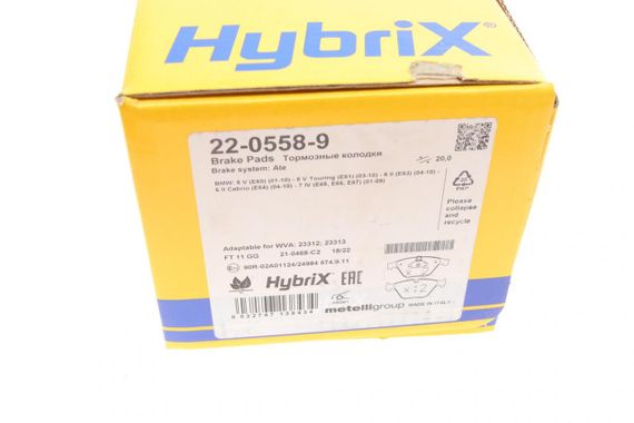 Колодки гальмівні передні BMW 3 E90 07-13 5 E60 E61 6 E63 E64 03-10 7 E65 E66 E67 01-08 22-0558-9 | Зображення 8