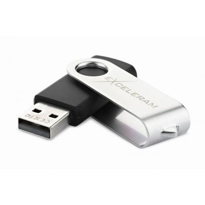 USB флеш накопичувач eXceleram 32GB P1 Series Silver/Black USB 2.0 (EXP1U2SIB32) (EXP1U2SIB32) | Зображення 1