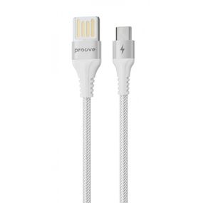 Кабель Proove Double Way Weft Micro USB 2.4A (1m) white