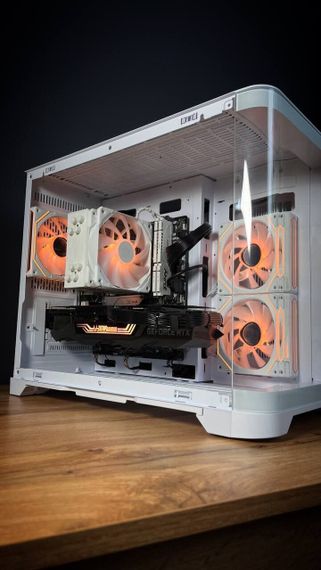 Збірка під замовлення: ігровий ПК GameMax Hype-M White Tower / AMD Ryzen 5 7500F (6 (12) ядер по 3.7 - 5.0 GHz) / 32 GB DDR5 / 2000 GB SSD M.2 / nVidia GeForce RTX 3080, 10 GB GDDR6X, 320-bit / 850W б/в | Зображення 2
