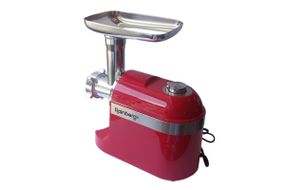 красная Мясорубка Rainberg RB-2270 3800Вт с реверсом и насадками для шинковки и колбас