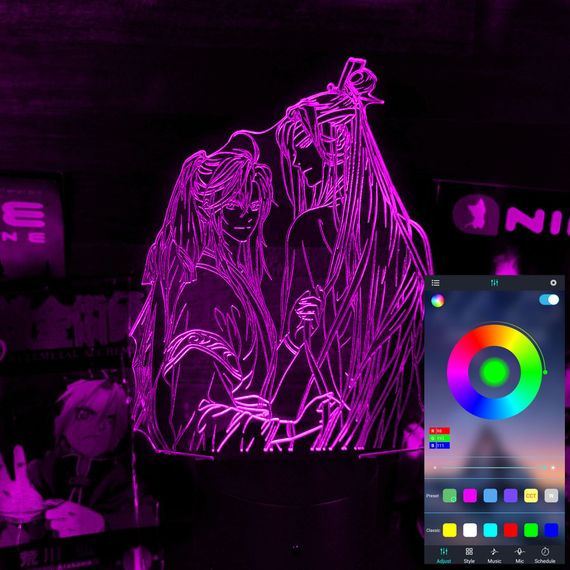 Акриловый светильник-ночник управление с телефона Mo Dao Zu Shi tty-n001870