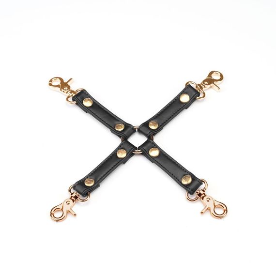Хрестовина Liebe Seele Black Organosilicon Hogtie, екошкіра sexstyle