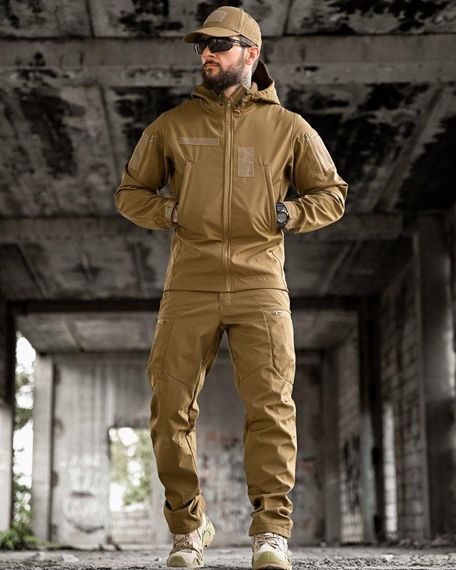 Тактичний костюм софтшел sofftshel AURA койот ПП7821