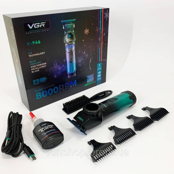 Машинка для різних стрижок акумуляторна VGR V-946, Бездротова акумуляторна машинка для стрижки волосся VY-85