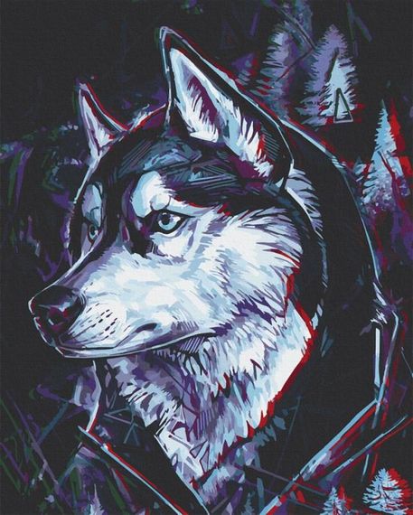 Картина по номерам "Друг Хаски" 11674-AC 40х50