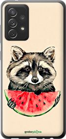 Чохол на Samsung Galaxy A72 A725F Єнотик з кавуном "4605t-2247-2448"
