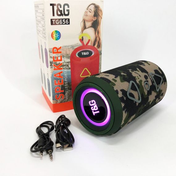 Беспроводная блютуз колонка в дорогу TG656, Портативная акустическая bluetooth колонка YM-76 | Зображення 5