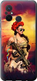 Чехол на Xiaomi Redmi 12C Украинка с оружием "5316u-2962-17620"