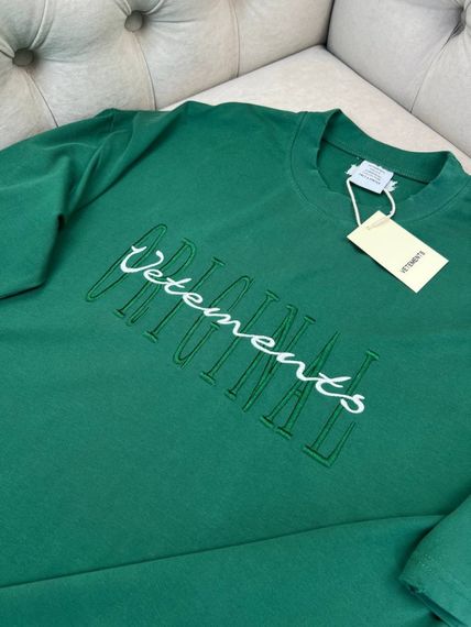 Футболка Vetements Green чоловіча зелена бавовна оверсайз f719 | Зображення 6