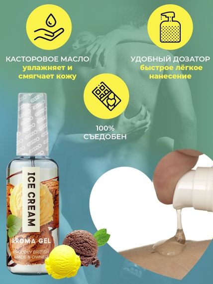 Оральный гель-лубрикант EGZO AROMA GEL - Ice Cream, 50 мл sexstyle | Зображення 1