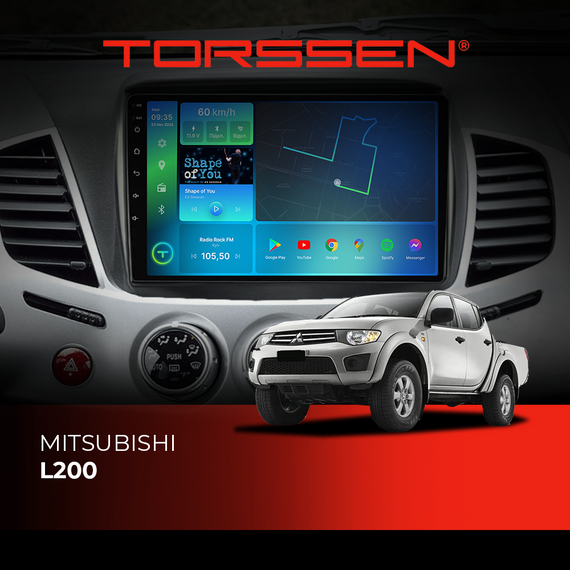 Штатна магнітола Torssen Mitsubishi L200 F9432 4G Carplay DSP