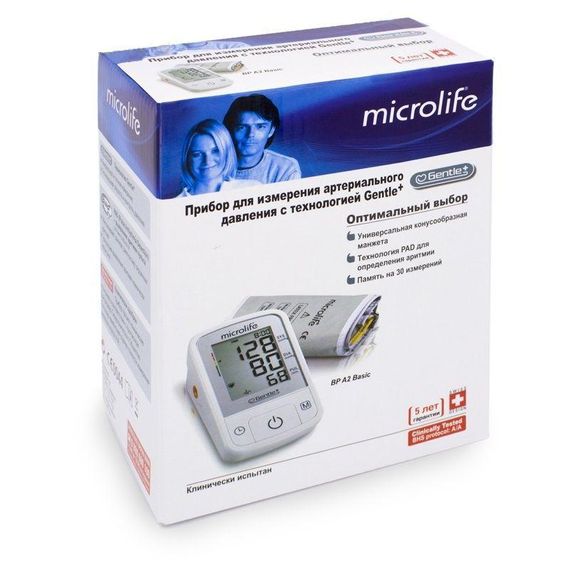 Тонометр Microlife BP A2 Basic + манжета LUX 22-42см + сетевой адаптер 6V автоматический гарантия 5 лет | Зображення 2