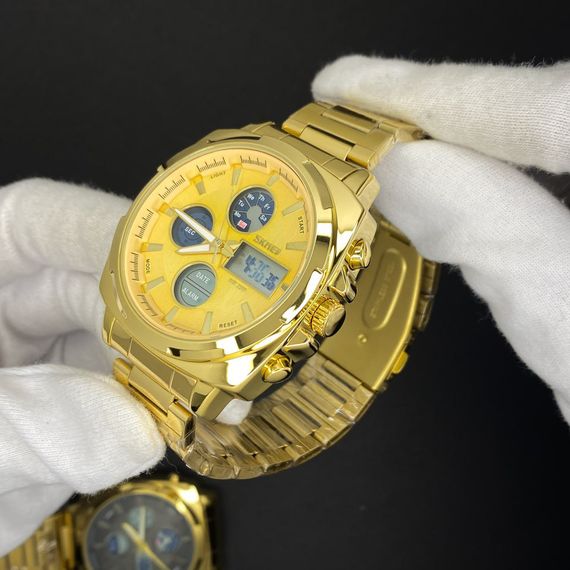 Чоловічий годинник Skmei 1673GDGD Gold-Gold | Зображення 5