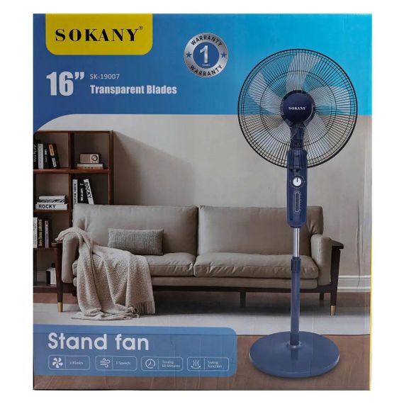 Вентилятор підлоговий Sokany 3 режими швидкості Ø 45 см SK-19007 | Зображення 8