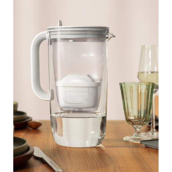 Фільтр-глечик Brita Glass Jug One скляний 2.5л (1.7л води) з фільтр-картриджем, синій (1050452) | Зображення 3