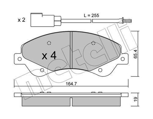 Колодки гальмівні передні Ford Transit 06-14 Transit Connect 06-13 +датчики  22-0679-0 | Зображення 9