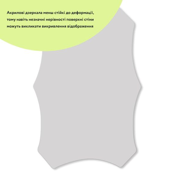 Дзеркало акрилове самоклеюче 400*600мм*2мм SW-00001521 | Зображення 1