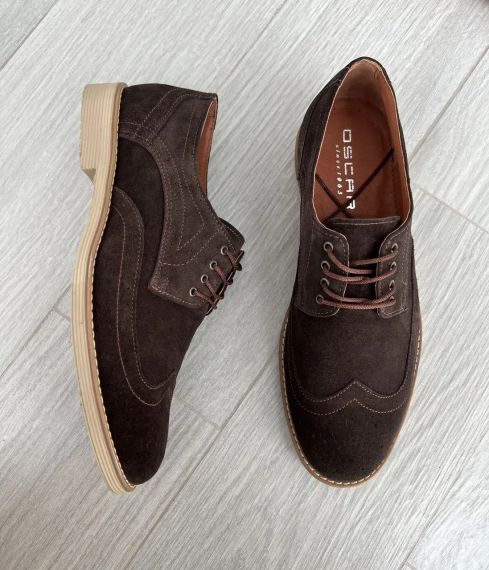 Чоловічі коричневі броги 43 розмір 28,5 см | Зображення 8