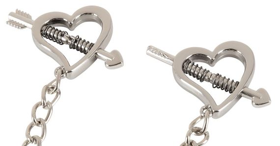 Затискачі Bad Kitty Heart shaped nipple Сріблястий One Size | Зображення 2